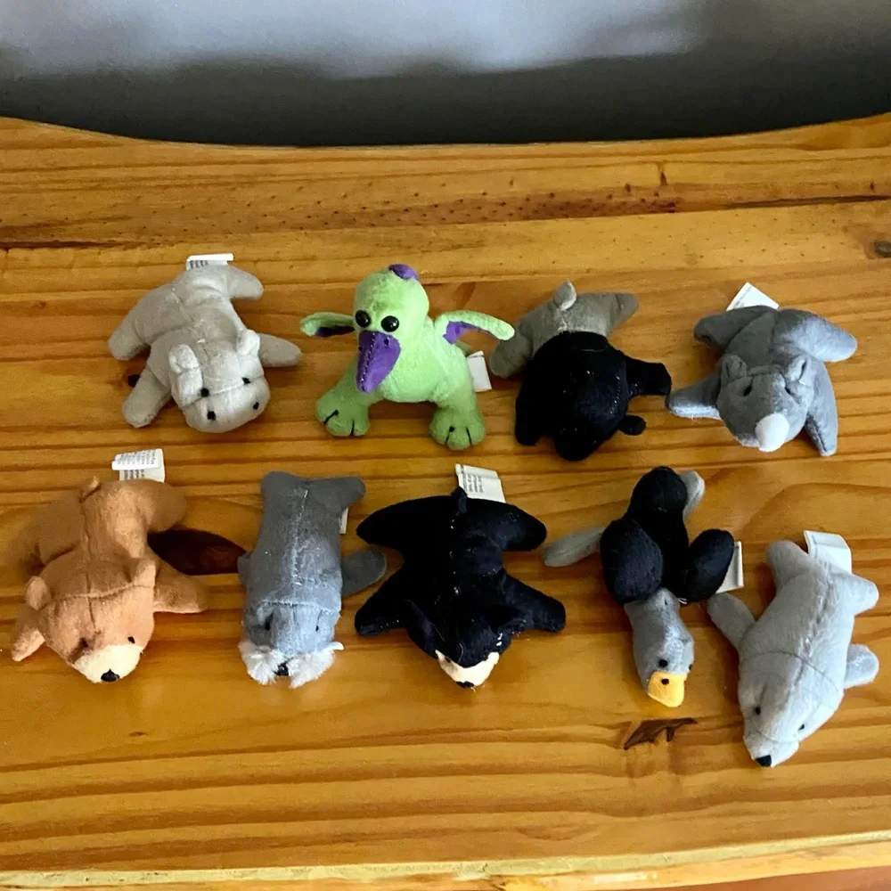 Plush Mini Zoo Animal Assortment - Set of 9 Total